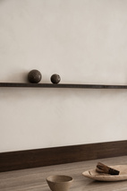 Travertine Deco Ball L grey