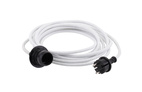 Outdoor cable set textile White E27
